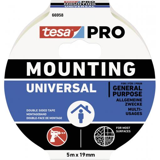 tesa Mounting PRO Universal 66958-00001-00 montážní páska bílá (d x š) 5 m x 9 mm 1 ks