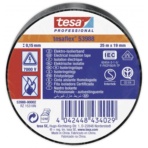 tesa tesaflex IEC 53988-00002-00 izolační páska černá (d x š) 25 m x 19 mm 1 ks