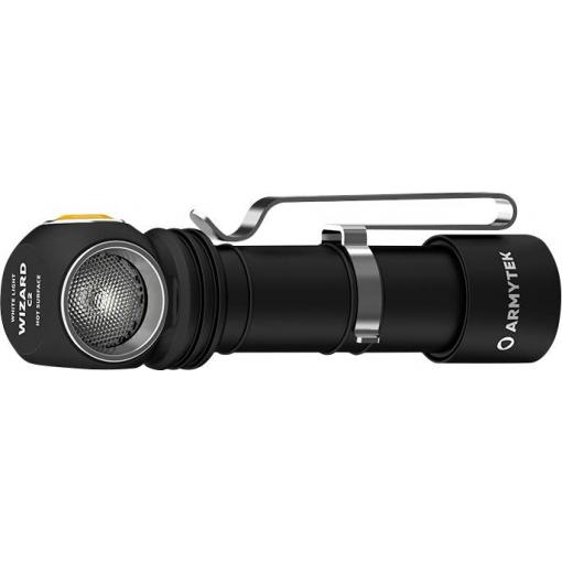ArmyTek Wizard C2 Magnet White LED čelovka, s magnetickým držákem, napájeno akumulátorem, 1200 lm, 4800 h, 64 g