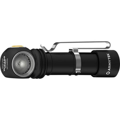 ArmyTek Wizard C2 Pro Magnet Warm LED ruční svítilna, s magnetickým držákem, napájeno akumulátorem, 2500 lm, 4800 h, 65 g