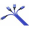 Smrter Nabíjecí kabel USB USB-A zástrčka, USB-C ® zástrčka, USB-C ® zástrčka, Apple Lightning konektor, USB Micro-B zástrčka 1.20 m námořnická modrá