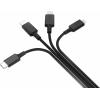 Smrter Nabíjecí kabel USB USB-A zástrčka, USB-C ® zástrčka, Apple Lightning konektor, Apple Lightning konektor, USB Micro-B zástrčka 1.20 m černá