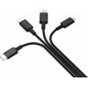 Smrter Nabíjecí kabel USB USB-A zástrčka, USB-C ® zástrčka, Apple Lightning konektor, Apple Lightning konektor, USB Micro-B zástrčka 1.20 m černá