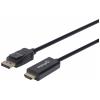 Manhattan DisplayPort / HDMI kabelový adaptér Konektor DisplayPort, Zástrčka HDMI-A 1.80 m černá 153201 Kabel DisplayPort
