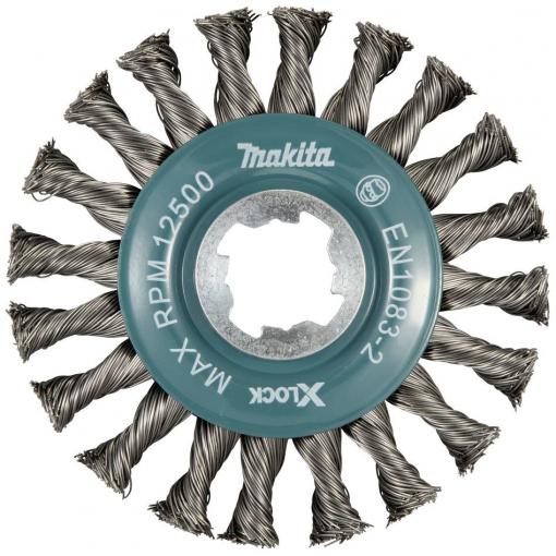 Makita Kulatý kartáč, 115 mm, kov, X-Lock Makita - Rundbürste - für Metall, Farbe, Rost, Schweißkanten D-73405 1 ks