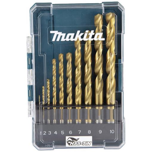 Makita D-72849 sada spirálových vrtáků 1 mm, 2 mm, 3 mm, 4 mm, 5 mm, 6 mm, 7 mm, 8 mm, 9 mm, 10 mm 1 ks