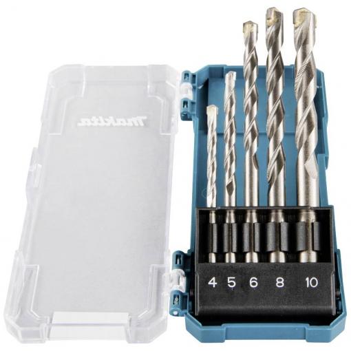 Makita D-72877 D-72877 sada spirálového vrtáku na kámen 4 mm, 5 mm, 6 mm, 8 mm, 10 mm válcová stopka 1 ks