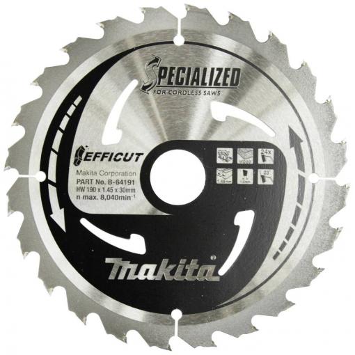 Makita Makita Specialized EFFICUT - Kreissägeblatt - für Holz, Metall B-64191 pilový kotouč 190 x 30 x 1.45 mm Počet zubů (na palec): 24 1 ks
