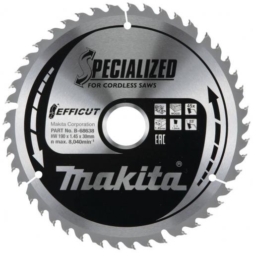 Makita B-68638 B-68638 pilový kotouč 190 x 30 x 1.45 mm Počet zubů (na palec): 45 1 ks
