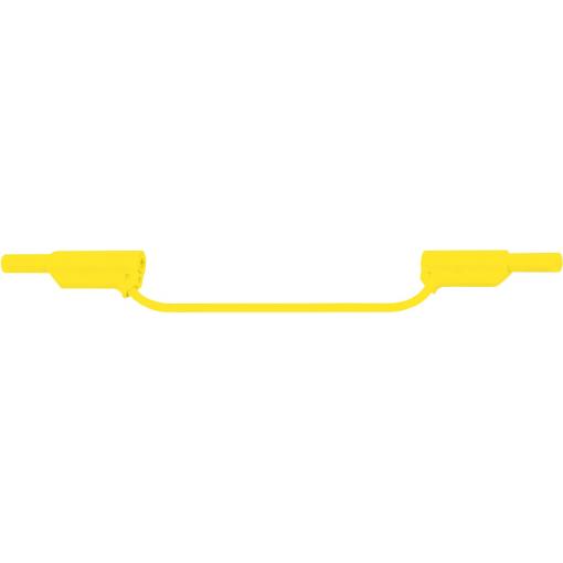 Měřicí silikonový kabel banánek 4 mm ⇔ banánek 4 mm MultiContact XVS-4075, 1 m, žlutá
