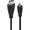 TRU COMPONENTS HDMI kabel Zástrčka HDMI-A, Zástrčka HDMI Micro-D 1.80 m černá TC-9449896 HDMI kabel