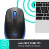 Logitech M190 optická myš, přenos bezdrátový, 3 tlačítko, 1000 dpi, modrá
