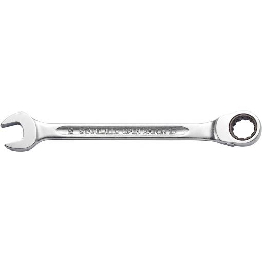 Stahlwille 41171717 17 17 GEWINKELT očkoplochý ráčnový klíč Délka klíče (cm) (jen pro nadpis) 17 mm