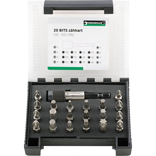 Stahlwille 1204/21-1 BIT-SET IN KUNSTSTOFFBOX 96080121 sada bitů, 1/4 (6,3 mm)