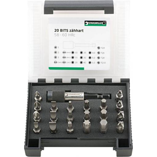 Stahlwille 1204/21-2 BIT-SET IN KUNSTSTOFFBOX 96080122 sada bitů, 1/4 (6,3 mm)
