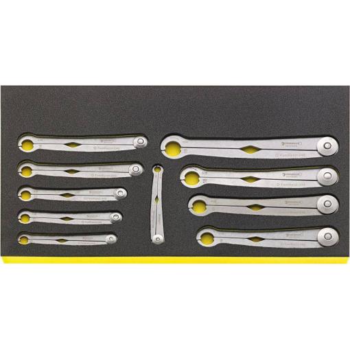 Stahlwille 96830130 TCS WT 240/10 Sada očkových ráčnových klíčů Délka klíče (cm) (jen pro nadpis) 8 - 19 mm
