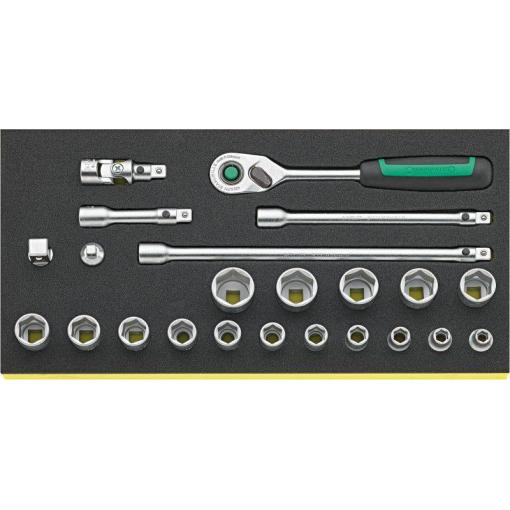 Stahlwille TCS 3/8 ZOLL 456/16/7 QR sada nástrčných klíčů, 96830370