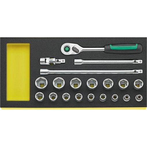 Stahlwille TCS 3/8 ZOLL 456/16/4 MF QR sada nástrčných klíčů, 96830371
