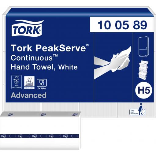 TORK 100589 papírové utěrky, skládané (d x š) 22.5 cm x 20.1 cm bílá 1 sada