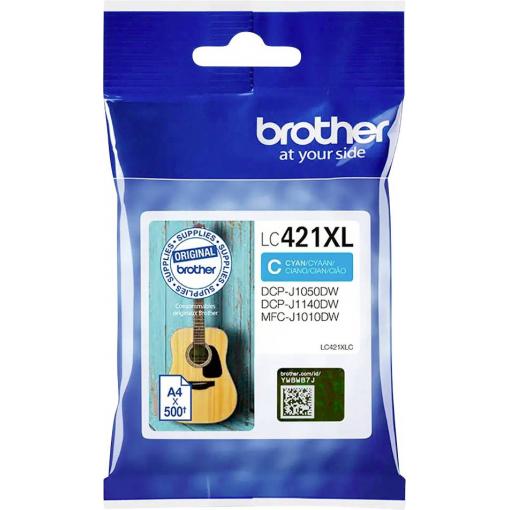 Brother Ink LC-421XLC originál azurová LC421XLC