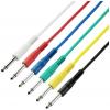 Adam Hall 3 STAR IPP 0090 SET audio kabel [6x jack zástrčka 6,3 mm (mono) - 6x jack zástrčka 6,3 mm (mono)] 0.90 m bílá, červená, modrá, zelená, žlutá, černá