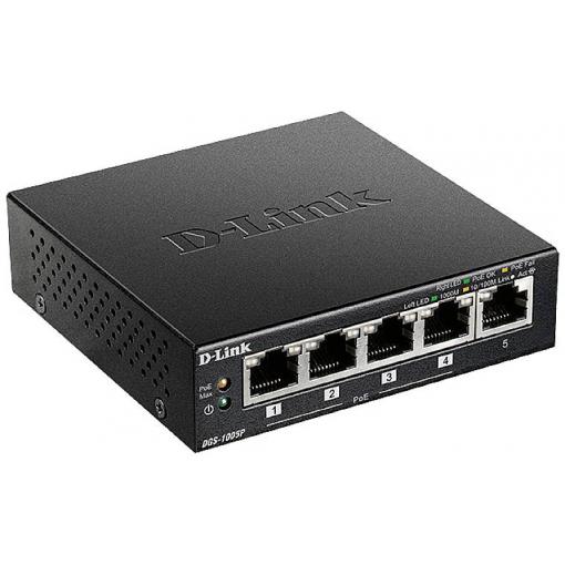 D-Link DGS-1005P/E DGS-1005P/E síťový switch 5 portů 1 / 10 GBit/s