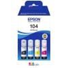 Epson C13T00P640 104 EcoTank Multipack náhradní náplň originál Epson černá, azurová, žlutá, purppurová 260 ml