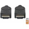 Manhattan HDMI kabel Zástrčka HDMI-A, Zástrčka HDMI-A 1.00 m černá 354837 4K UHD, Audio Return Channel, pozlacené kontakty HDMI kabel