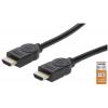 Manhattan HDMI kabel Zástrčka HDMI-A, Zástrčka HDMI-A 1.00 m černá 354837 4K UHD, Audio Return Channel, pozlacené kontakty HDMI kabel