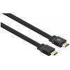 Manhattan HDMI kabel Zástrčka HDMI-A, Zástrčka HDMI-A 15.00 m černá 355650 4K UHD, dvoužilový stíněný, plochý, ploché provedení HDMI kabel