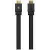 Manhattan HDMI kabel Zástrčka HDMI-A, Zástrčka HDMI-A 10.00 m černá 355643 4K UHD, dvoužilový stíněný, plochý, ploché provedení HDMI kabel
