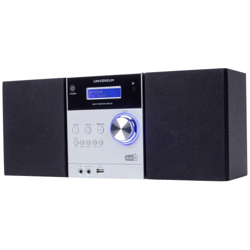 UNIVERSUM MS 300-21 stereo systém AUX, Bluetooth, CD, DAB+, FM, USB, s USB nabíječkou, vč. dálkového ovládání, včetně reproduktoru, funkce alarmu 2 x 5 W