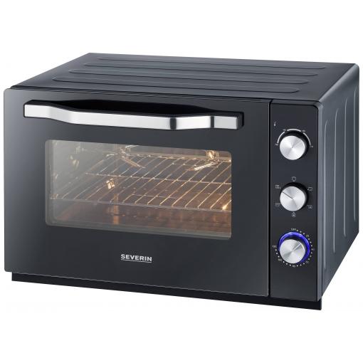 Severin 2073 mini trouba funkce časovače, funkce grilování, s kamenem na pečení pizzy 60 l