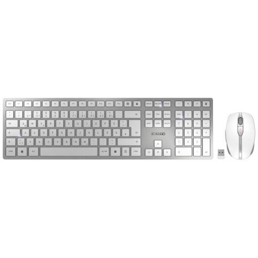 CHERRY JD-9100DE-1 bezdrátový, bezdrátový sada klávesnice a myše německá, QWERTZ bílá