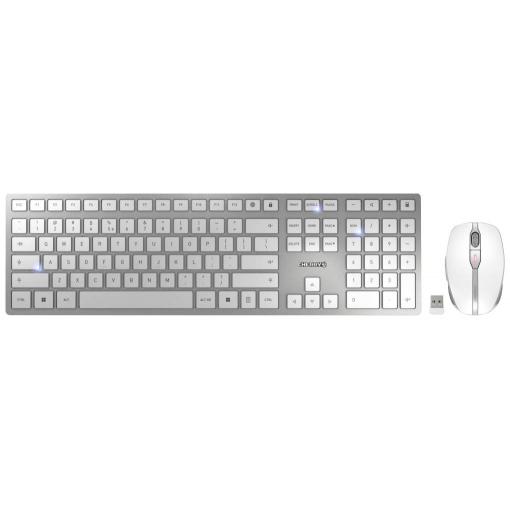 CHERRY JD-9100EU-1 bezdrátový, bezdrátový sada klávesnice a myše US anglická, QWERTY bílá