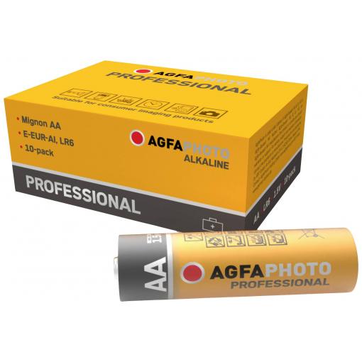 AgfaPhoto Professional tužková baterie AA alkalicko-manganová, 1.5 V, 10 ks
