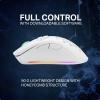 DELTACO GAMING WM80 herní myš bezdrátový optická bílá 7 tlačítko 4800 dpi s podsvícením, nabíjecí