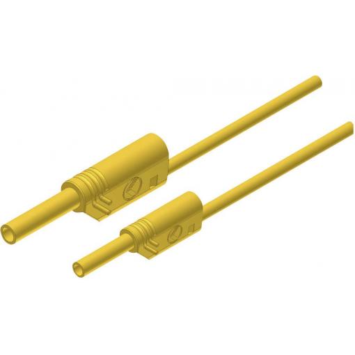 SKS Hirschmann MAL S WS 2-4 100/1 bezpečnostní měřicí kabely [lamelová zástrčka 4 mm - lamelová zástrčka 2 mm] 1.00 m, žlutá, 1 ks