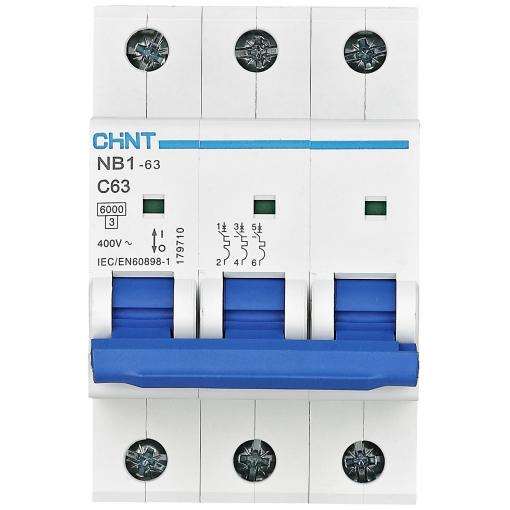 Chint 179699 NB1-63 3P C13 6kA DB elektrický jistič 3pólový 13 A 240 V, 415 V