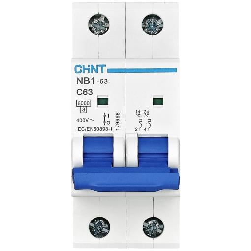 Chint 179660 NB1-63 2P C20 6kA DB elektrický jistič 2pólový 20 A 240 V, 415 V