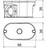 OBO Bettermann 2003732 připojovací krabice pro nástěnná svítidla (d x š) 65 mm x 35 mm 25 ks