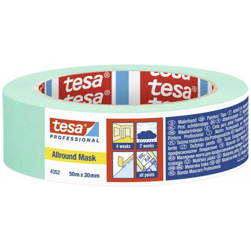 tesa ALLROUND MASK 04352-00002-00 krepová lepicí páska mátová (d x š) 50 m x 30 mm 1 ks