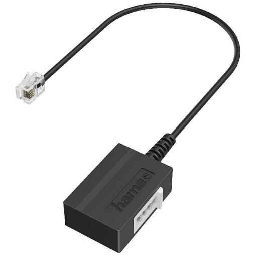Hama telefonní kabel [1x RJ11 zástrčka 6p4c - 1x telefonní spojka TAE-F] 0.2 m černá