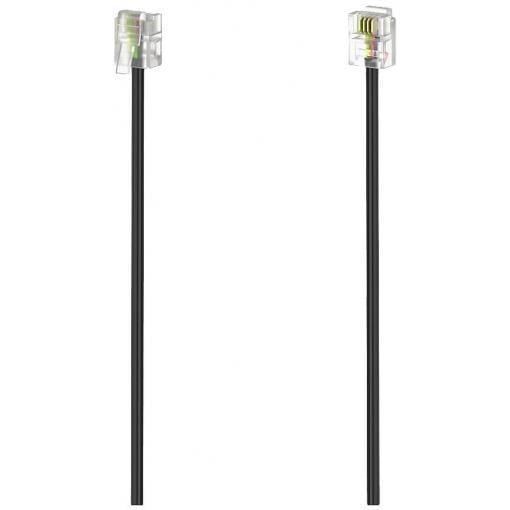 Hama telefonní kabel [1x RJ11 zástrčka 6p4c - 1x RJ11 zástrčka 6p4c] 3 m černá