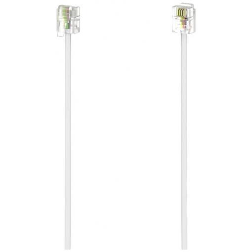 Hama telefonní kabel [1x RJ11 zástrčka 6p4c - 1x RJ11 zástrčka 6p4c] 10 m bílá