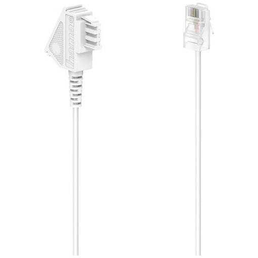 Hama DSL kabel [1x telefonní zástrčka TAE-F - 1x RJ45 zástrčka 8p2c] 10 m bílá