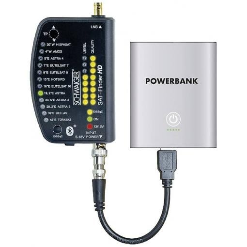 Schwaiger Sat Finder HD + Powerbank vyhledávač satelitního signálu