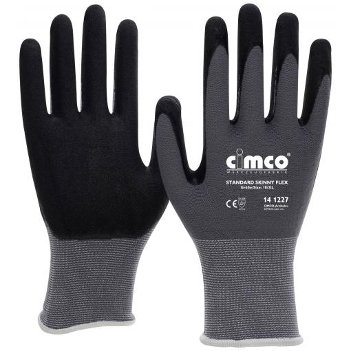 Cimco 141225 Standard Skinny Flex schwarz/grau pletenina pracovní rukavice Velikost rukavic: 8, M EN 388 1 pár