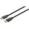 Manhattan DisplayPort kabel Konektor DisplayPort, Konektor DisplayPort 1.00 m černá 355568 třížilový stíněný, PVC plášť, pozlacené kontakty Kabel DisplayPort