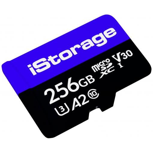 iStorage IS-MSD-1-256 paměťová karta microSD 256 GB A2 Application Performance Class režim šifrování AES-XTS